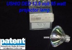 PAT/USHIO DED 13.8 volt 85 watt projector lamp
