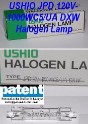 PAT/USHIO JPD 120V-1000WC5/UA DXW Halogen Lamp